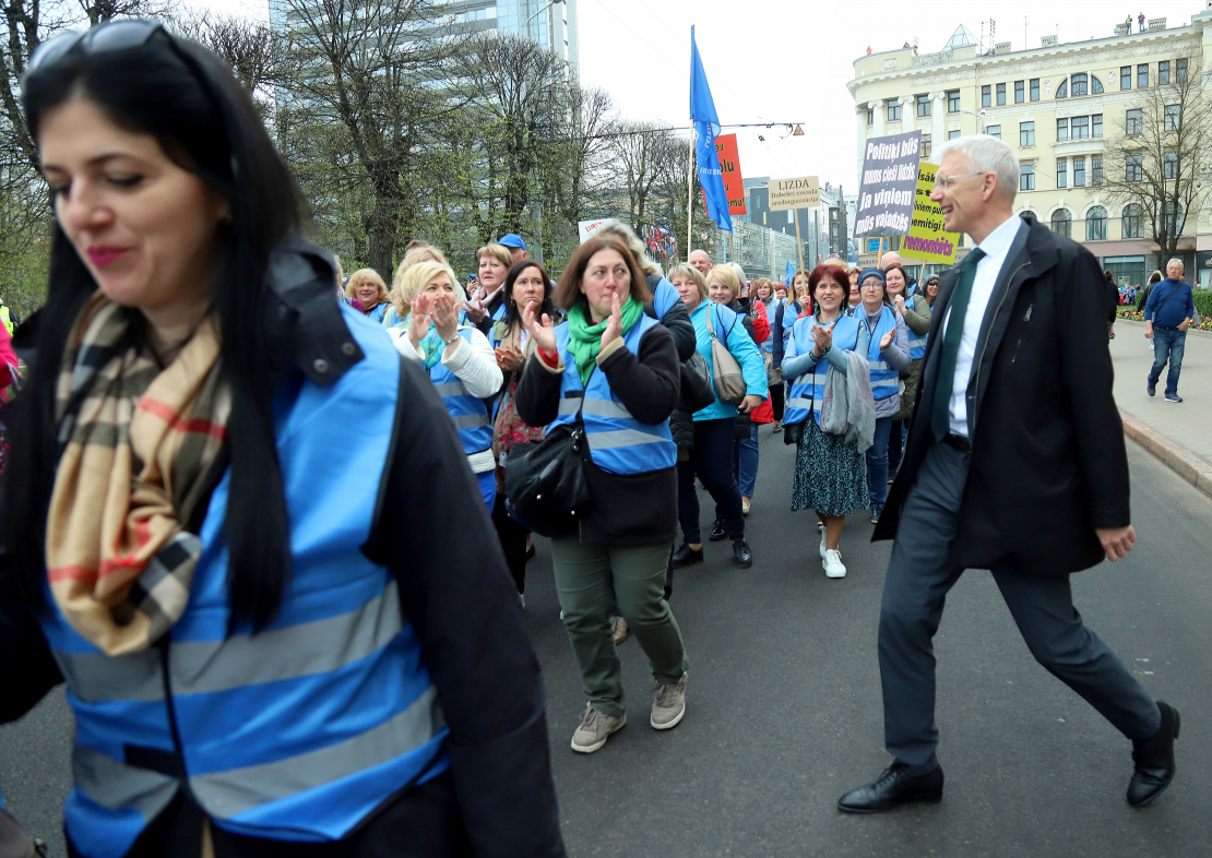 LIZDA rīkotais protesta gājiens.