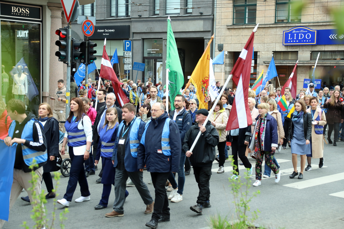 LIZDA rīkotais protesta gājiens.