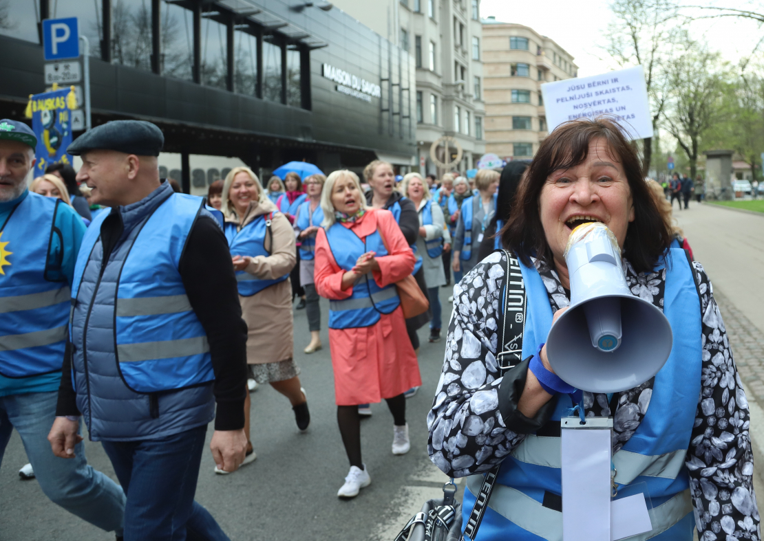 LIZDA rīkotais protesta gājiens.