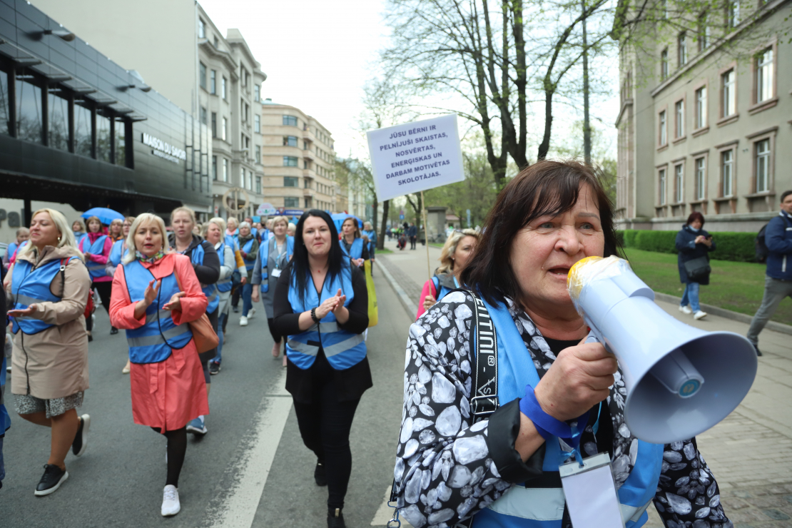 LIZDA rīkotais protesta gājiens.