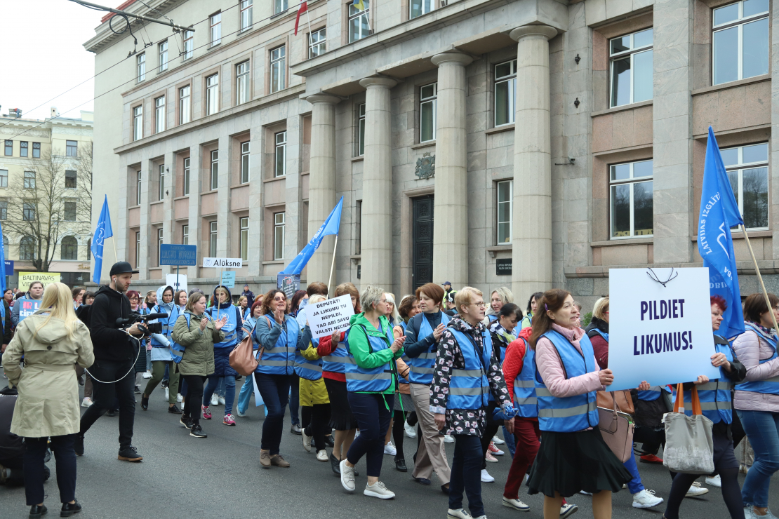 LIZDA rīkotais protesta gājiens.