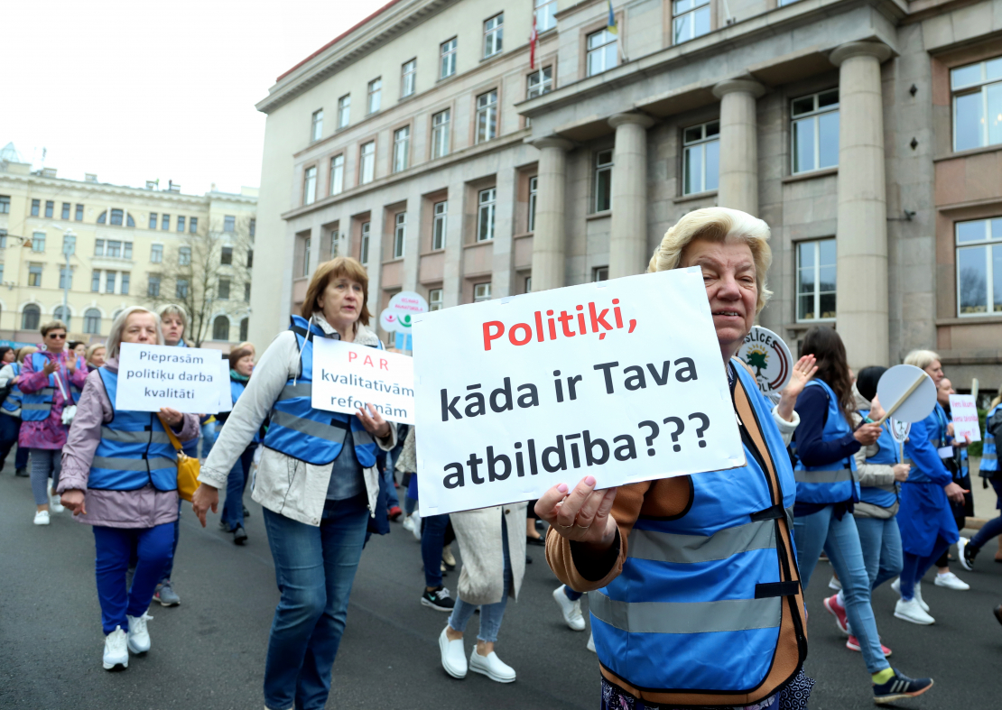 LIZDA rīkotais protesta gājiens.