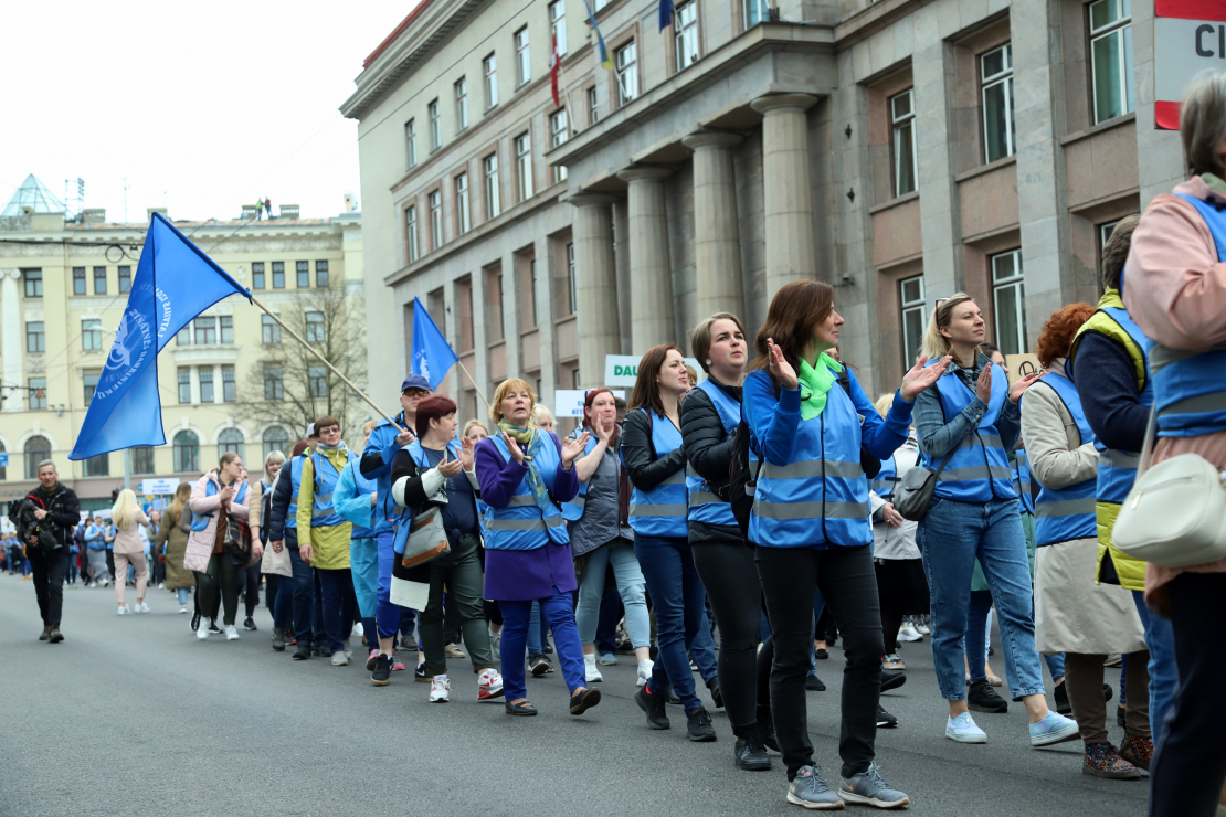 LIZDA rīkotais protesta gājiens.