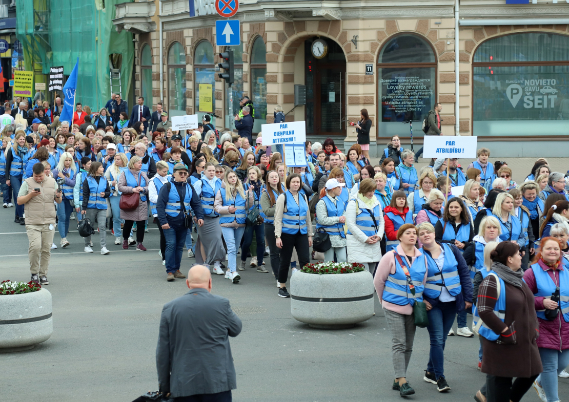 LIZDA rīkotais protesta gājiens.