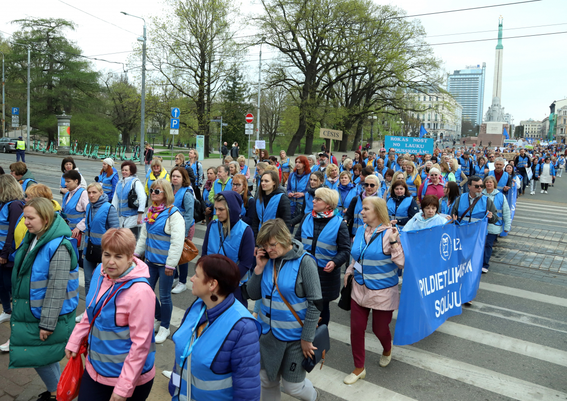 LIZDA rīkotais protesta gājiens.