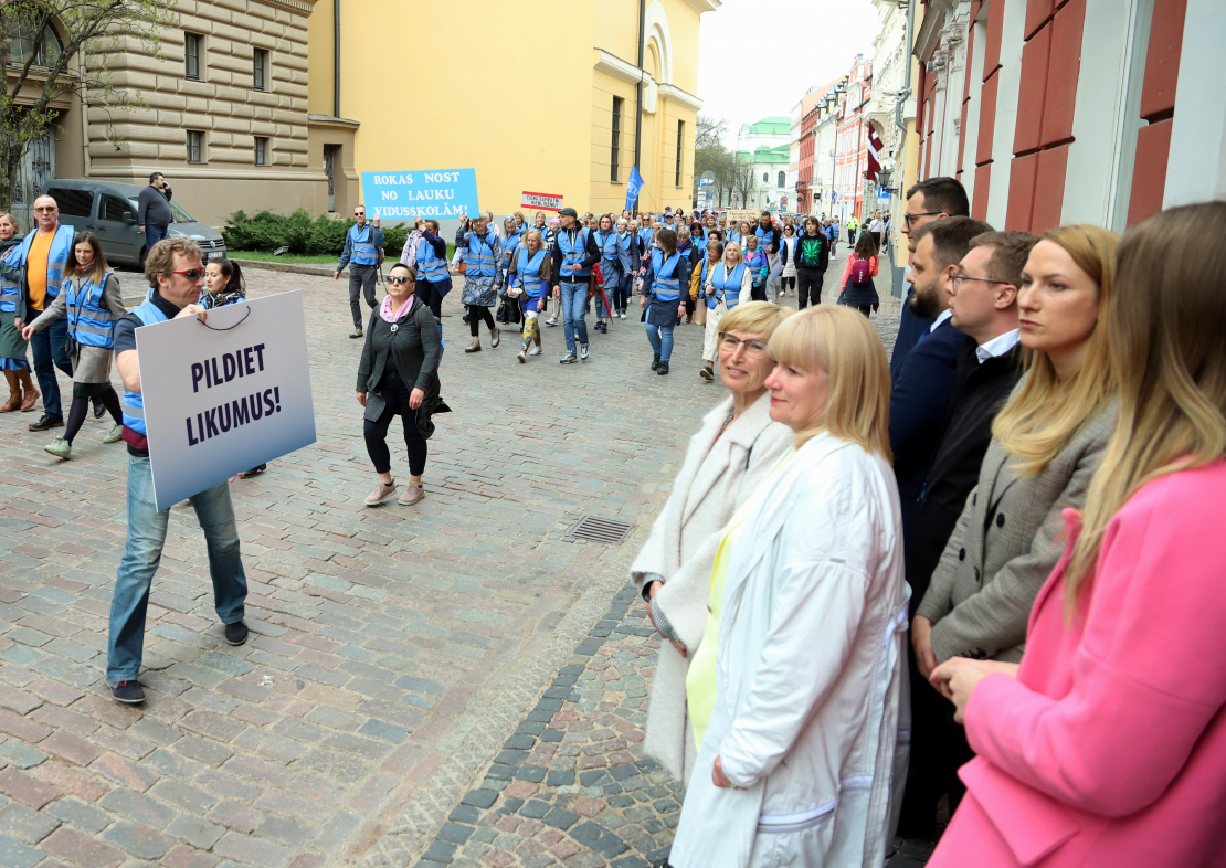 LIZDA rīkotais protesta gājiens.