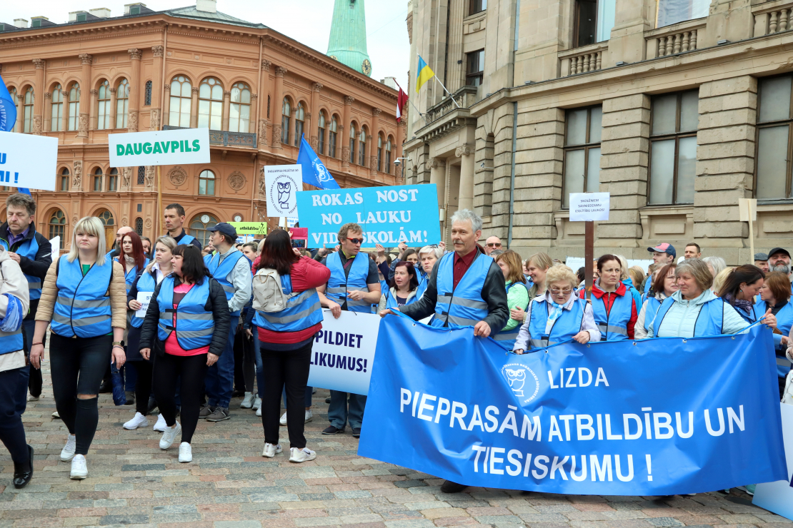 LIZDA rīkotais protesta gājiens.