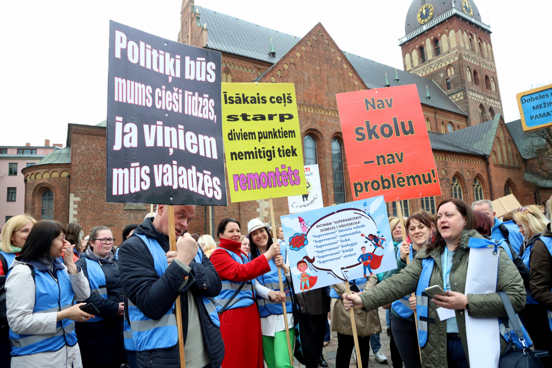 LIZDA rīkotais protesta gājiens.