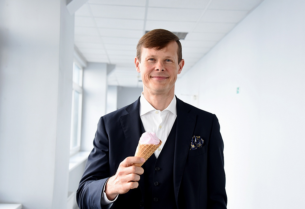 Normunds Staņēvičs bija starptautiskās saldējumu un piena produktu ražotāju un izplatītāju grupas "Food Union" vadītājs Eiropā – attēlā 2019. gadā.