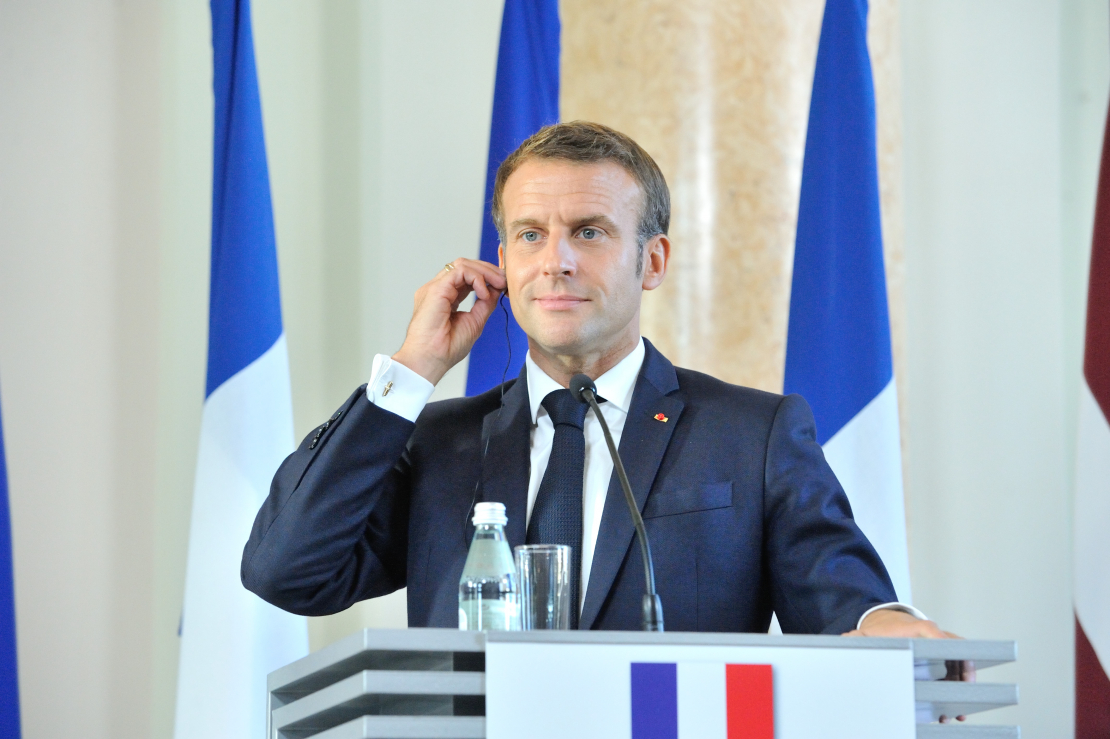 Francijas prezidents Emanuels Makrons Rīgā.
