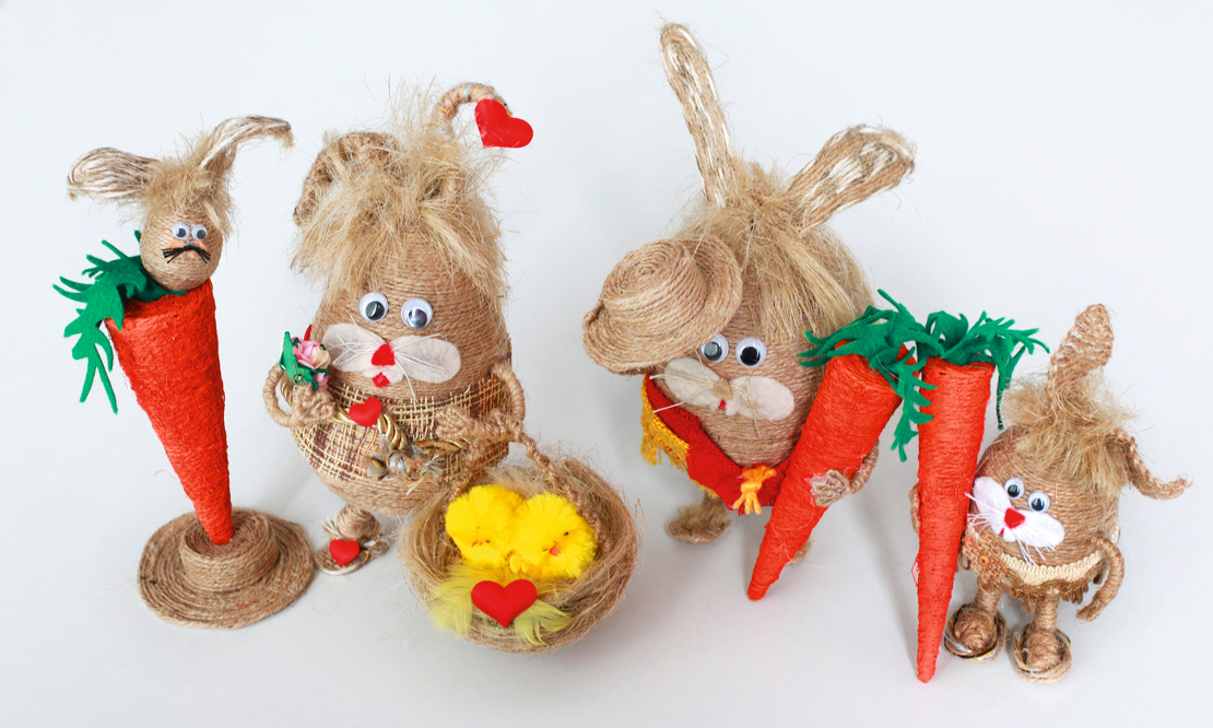 Džuljetas Leitertes izgatavoto zaķu plejāde.