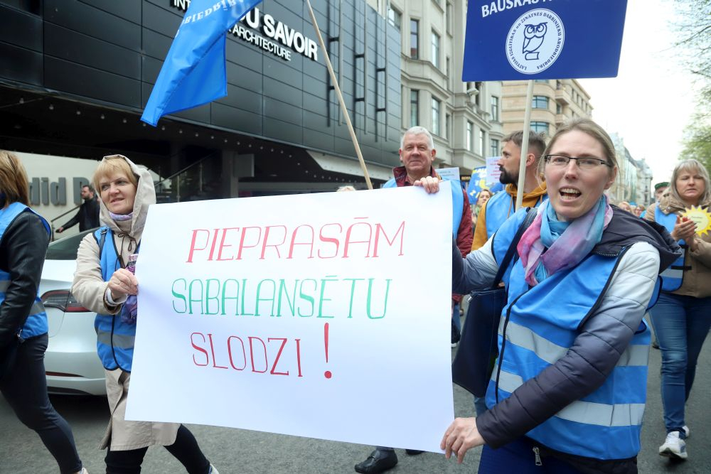 Pedagogu streiks 2023. gada 24. aprīlī,