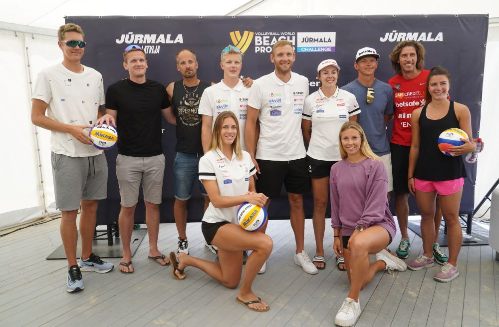 Preses konference, kurā informē par pludmales volejbola turnīru "Beach Pro Tour Challenge Jūrmala".