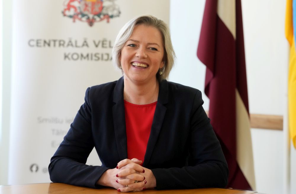 Centrālās vēlēšanu komisijas priekšsēdētāja Kristīne Saulīte.