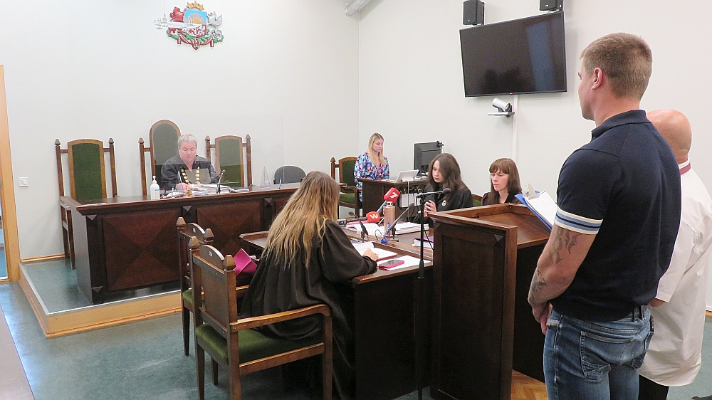 Tiesas sēde 14. jūnijā, kur Rīgas pilsētas tiesa izskatīja krimināllietu pret Valeriju Lazarevu.