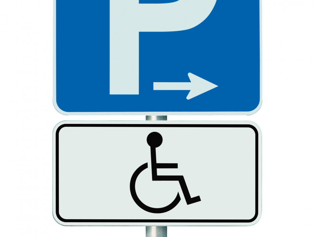 Invalīdu auto pietura.