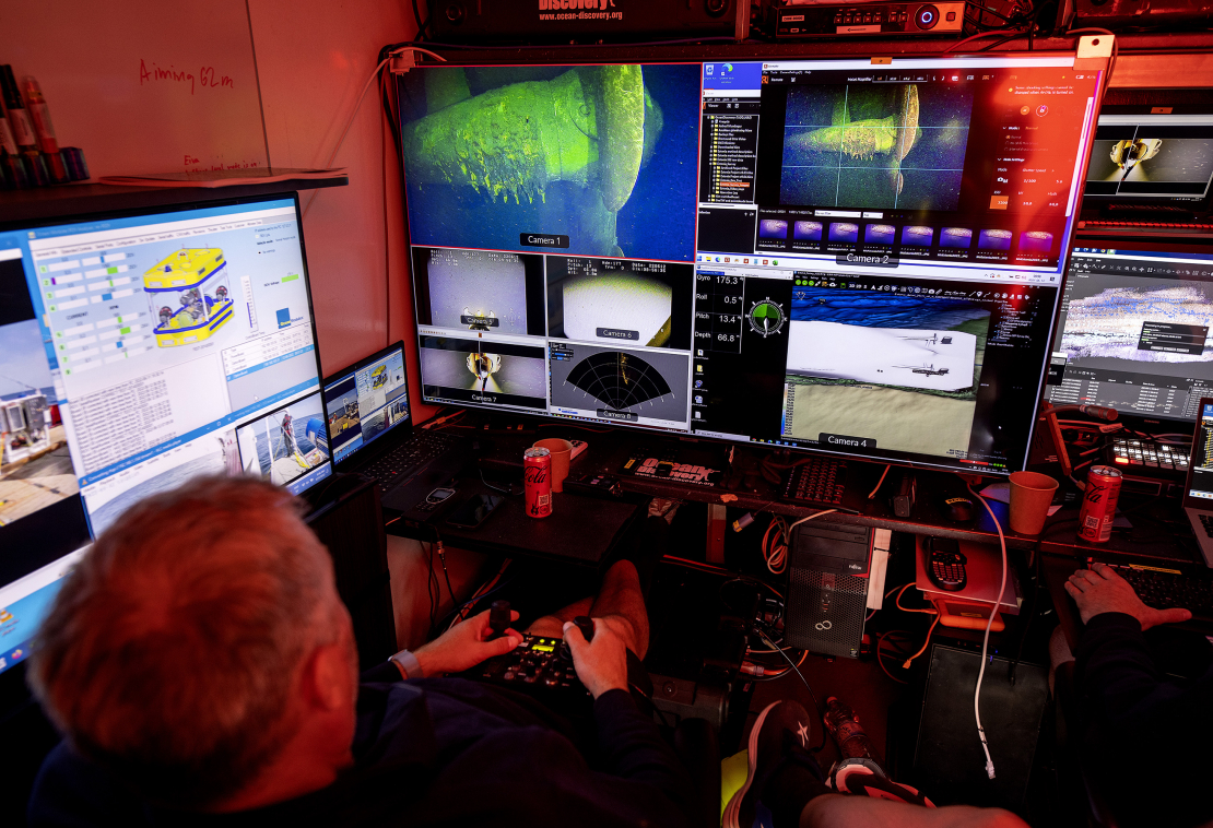 Attēlā: Prāmja "Estonia" fotogrammetriskā izpēte 2022. gada 12. jūnijā.