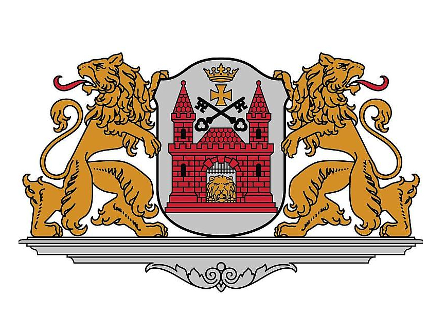 Atjaunotais Rīgas ģērbonis.