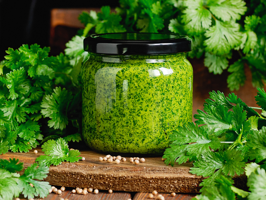 Pētersīļu pesto.