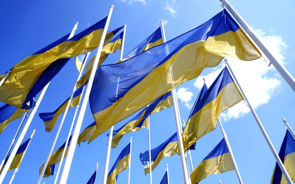 Ukrainas karogi.