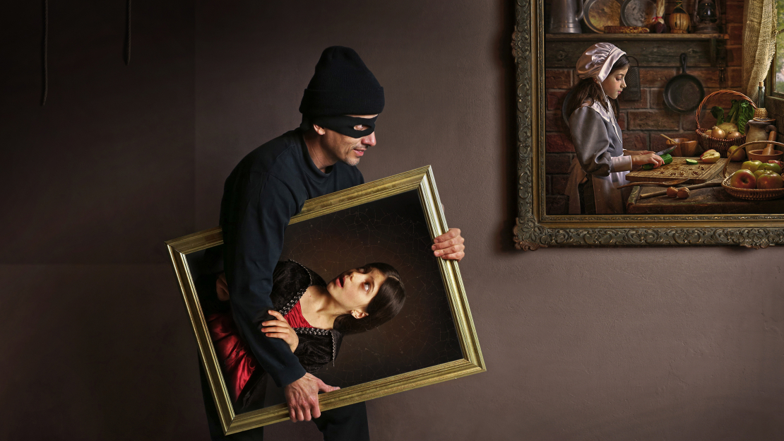 Garnadžiem izdomas netrūkst, kā mākslas darbus aiznest no muzejiem.