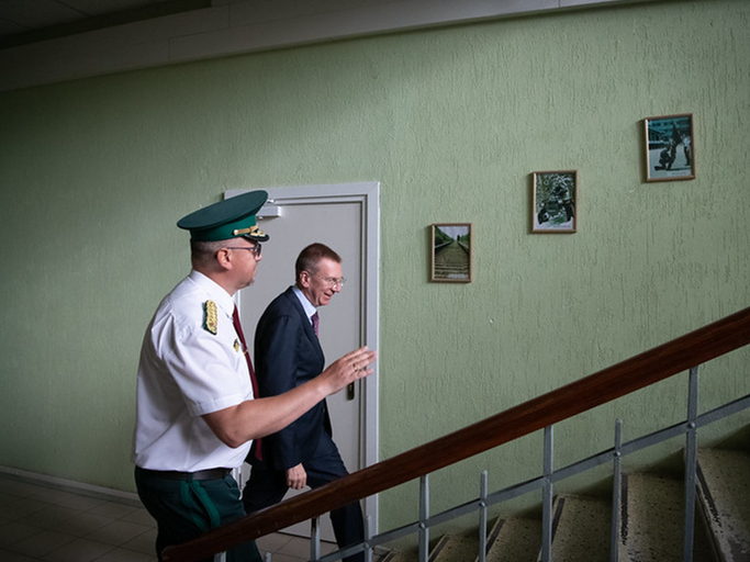 31.07.2023. Valsts prezidents Edgars Rinkēvičs apmeklē Valsts robežsardzes štābu Rīgā.
