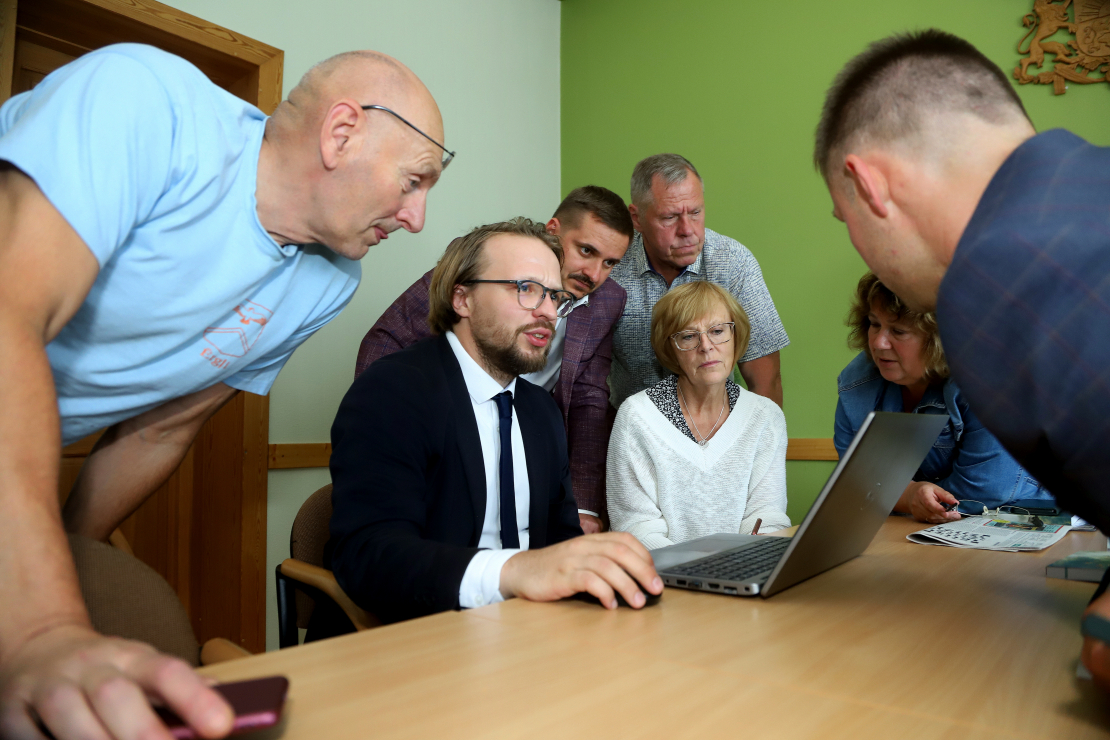 Diskusijas dalībnieki Ērgļos.
