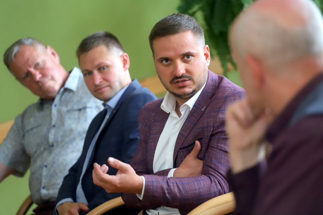 Diskusijas dalībnieki Ērgļos.