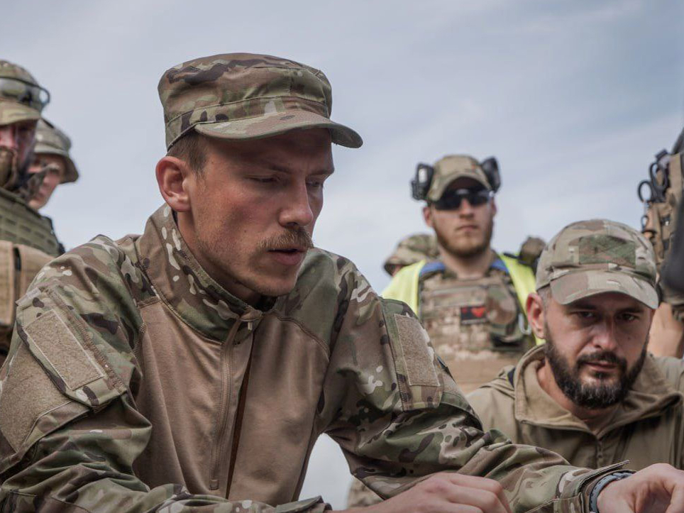 Ukraiņu karavīri. "Azov" brigāde. 