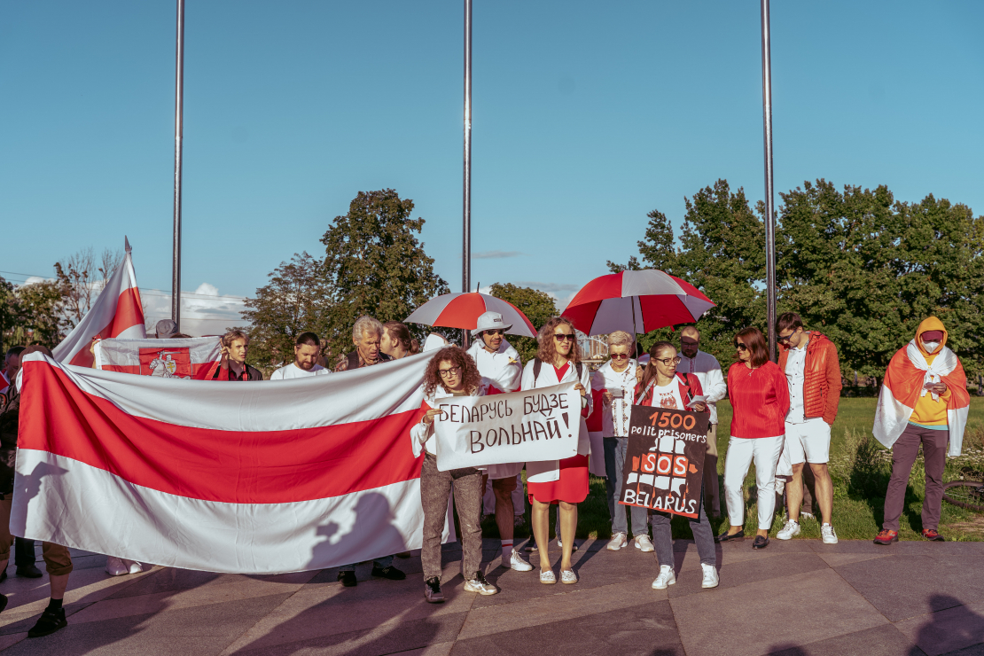 Baltkrievu kopienas gājiens.