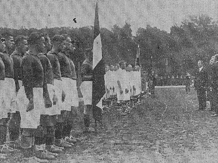 Latvijas futbola izlase 1933. gada septembrī Kauņā.