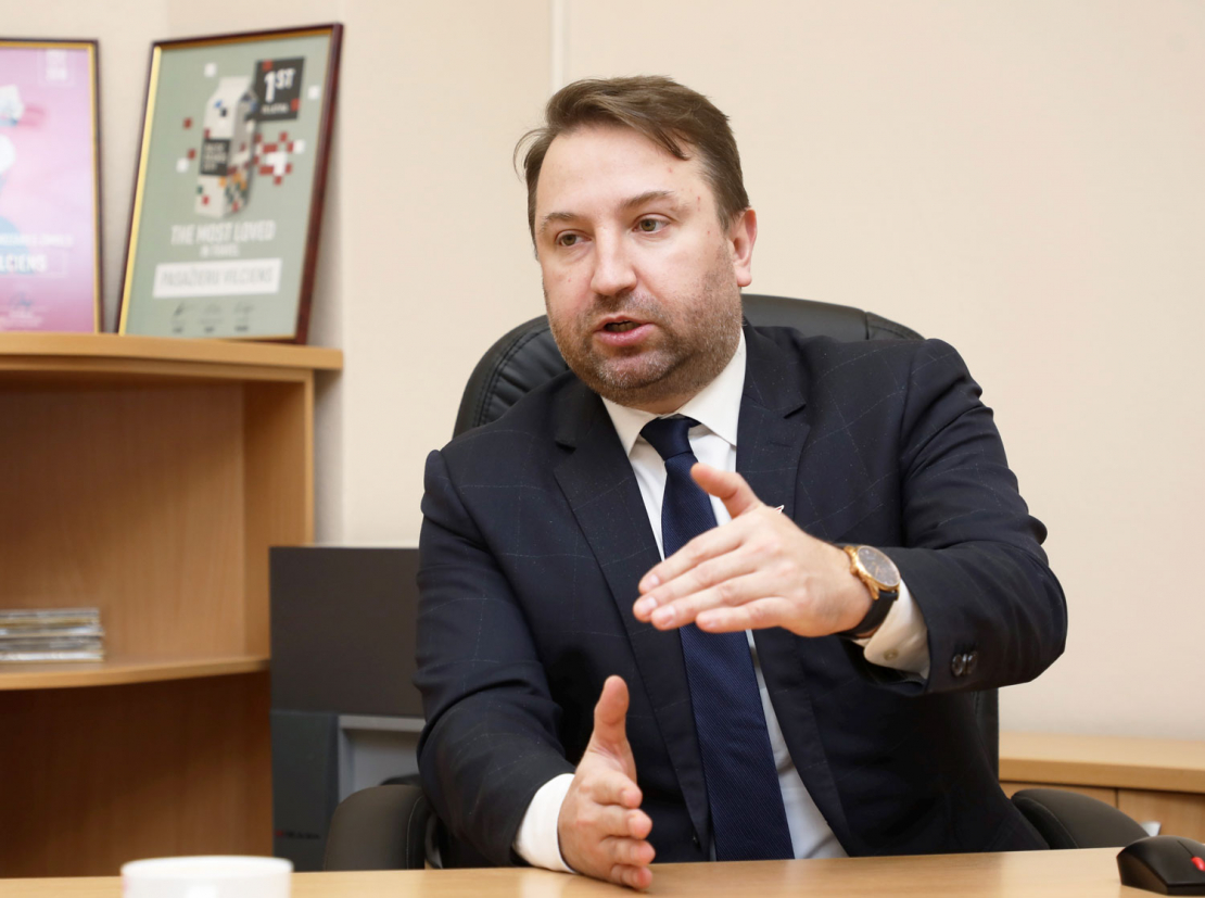 "Pasažieru vilciena" valdes priekšsēdētājs Rodžers Jānis Grigulis.