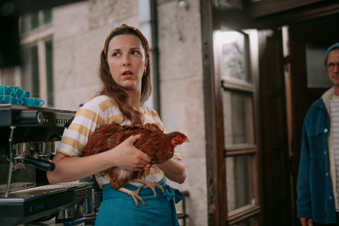 LMT komēdijseriāla "Pilna pastkaste" filmēšana Ķemeros. Anta Aizupe.