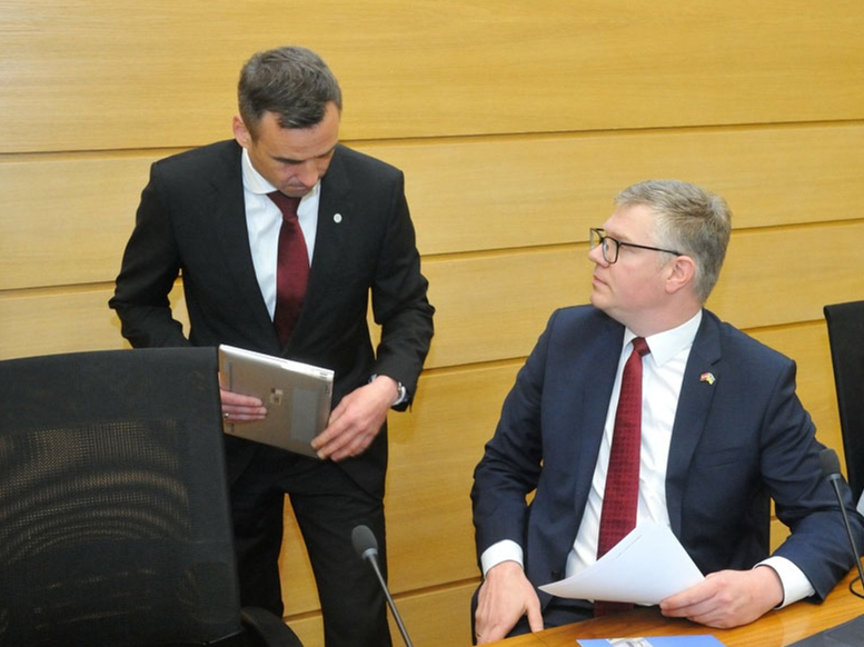 Mārtiņš Staķis un Vilnis Ķirsis.