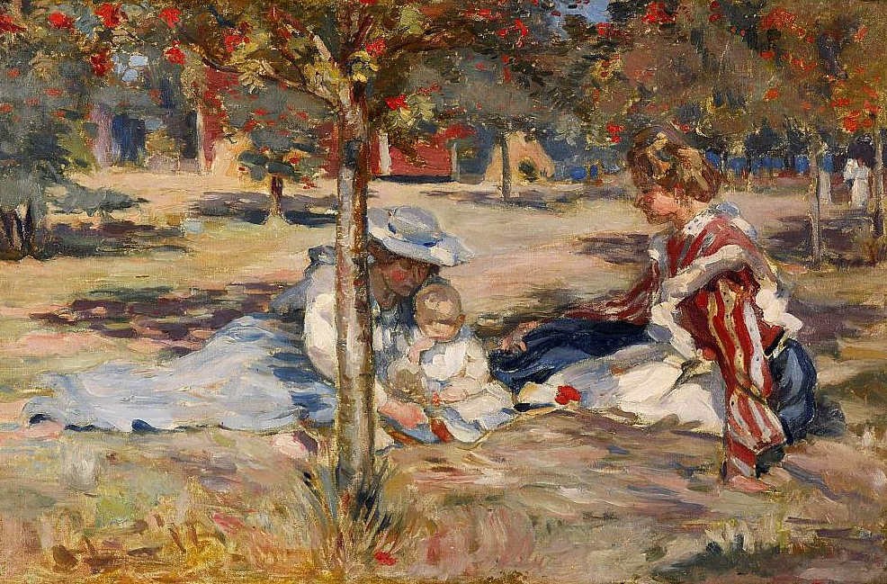 Janis Rozentāls. "Rudens saulē" ("Parkā"). 1903–1905. Audekls, eļļa. LNMM kolekcija.