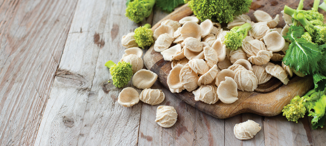 Pasta (orecchiette) ar tunci un cukīni