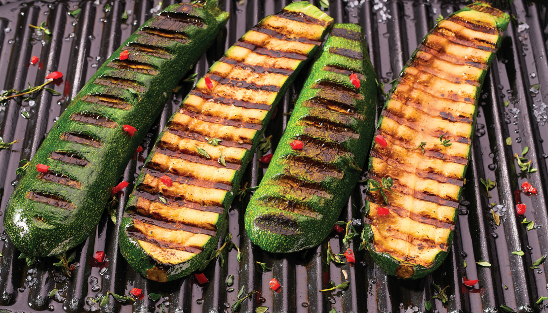 Grilēti cukīni.