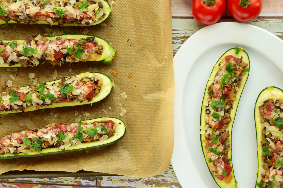 Cepti kabači ar kuskusu