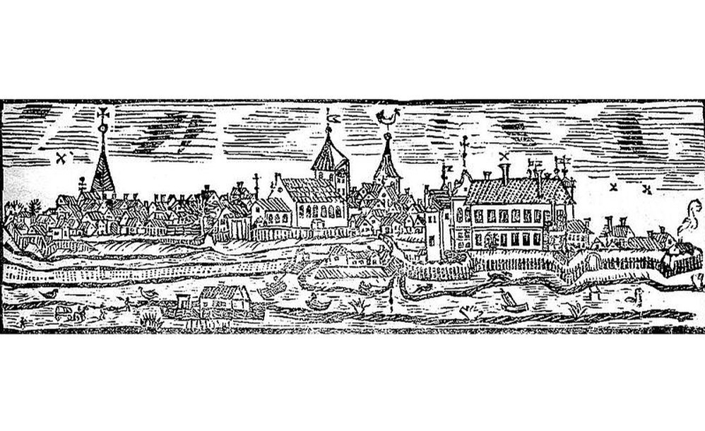 Senākā zināmā Jelgavas panorāma ap 1700. gadu.