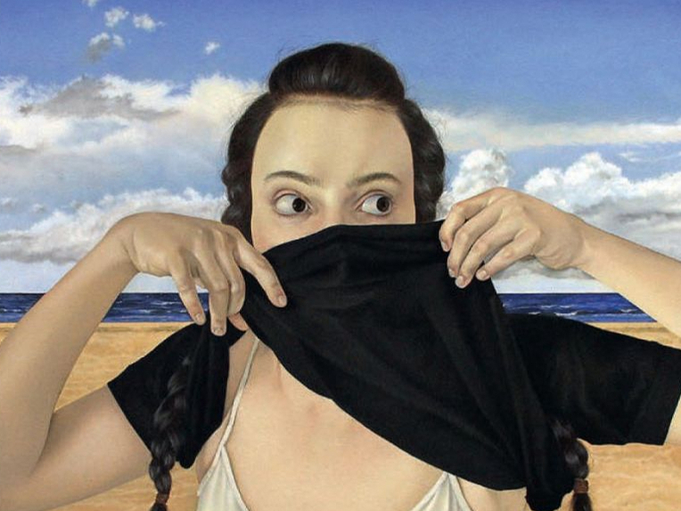 Anna Afanasjeva, "Pie jūras". 2021, a/e, 60 x 65 cm.