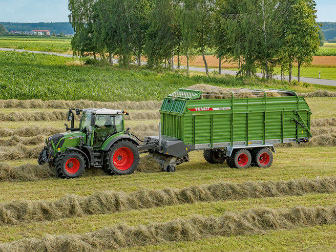 'Fendt Tigo MS 60' piekabe darbībā.
