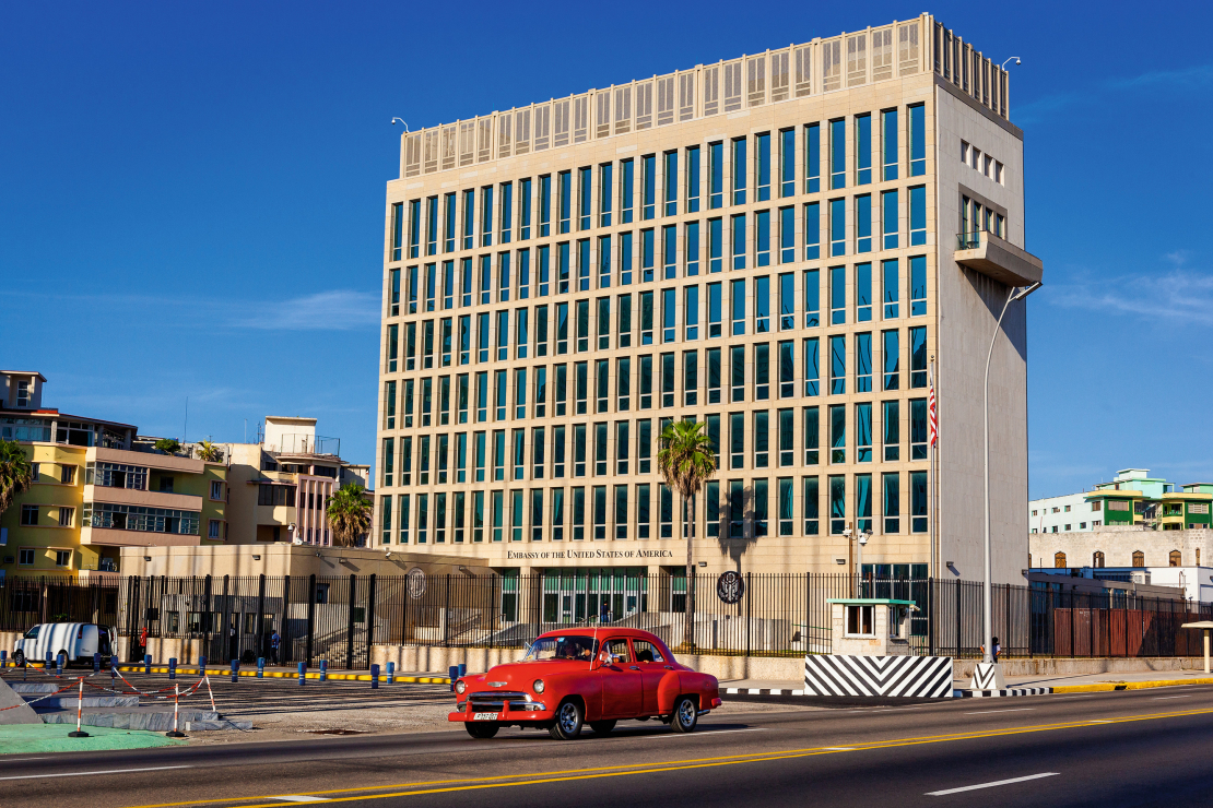 ASV vēstniecības ēka Havanā.