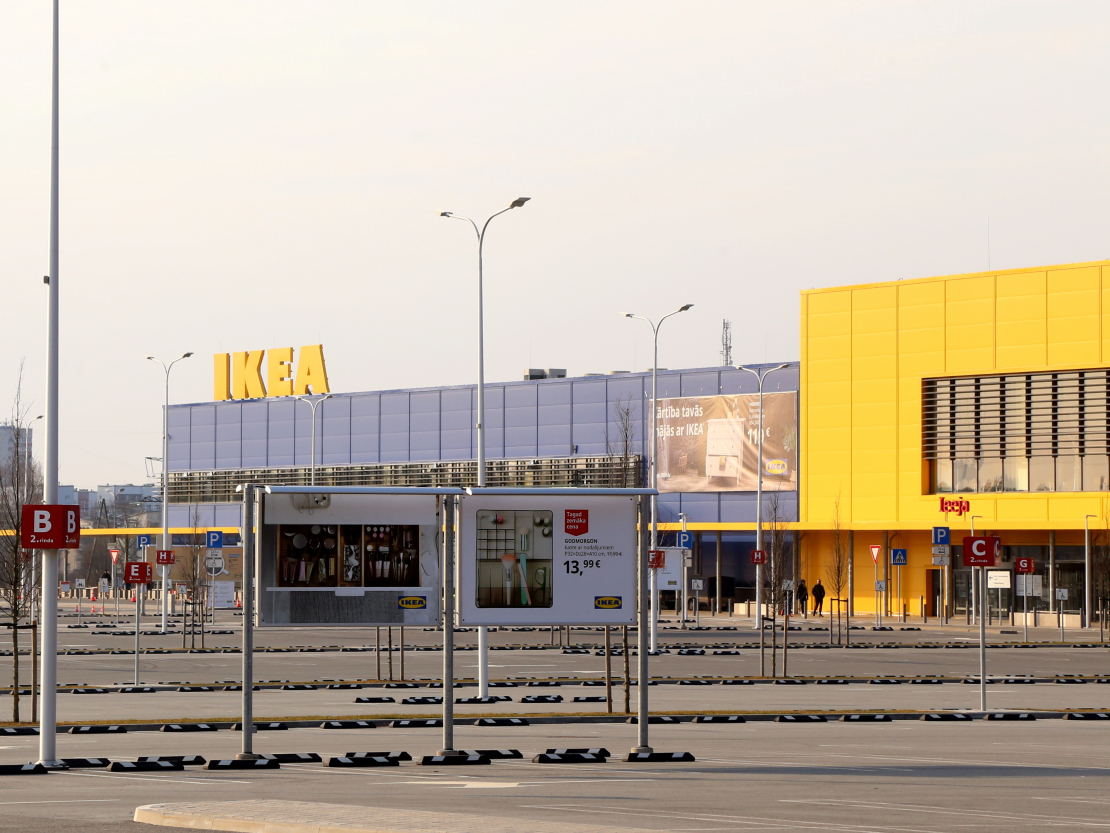 Zviedrijas mājokļu labiekārtošanas preču kompānijas "IKEA" lielveikals.
