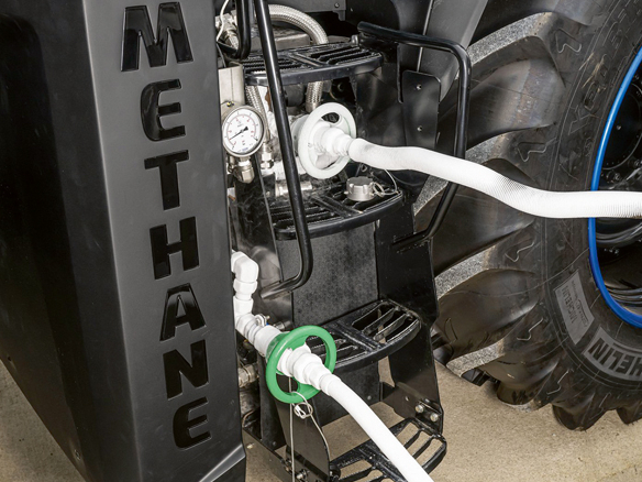 'New Holland T7.270 Methane Power' tehnoloģija.