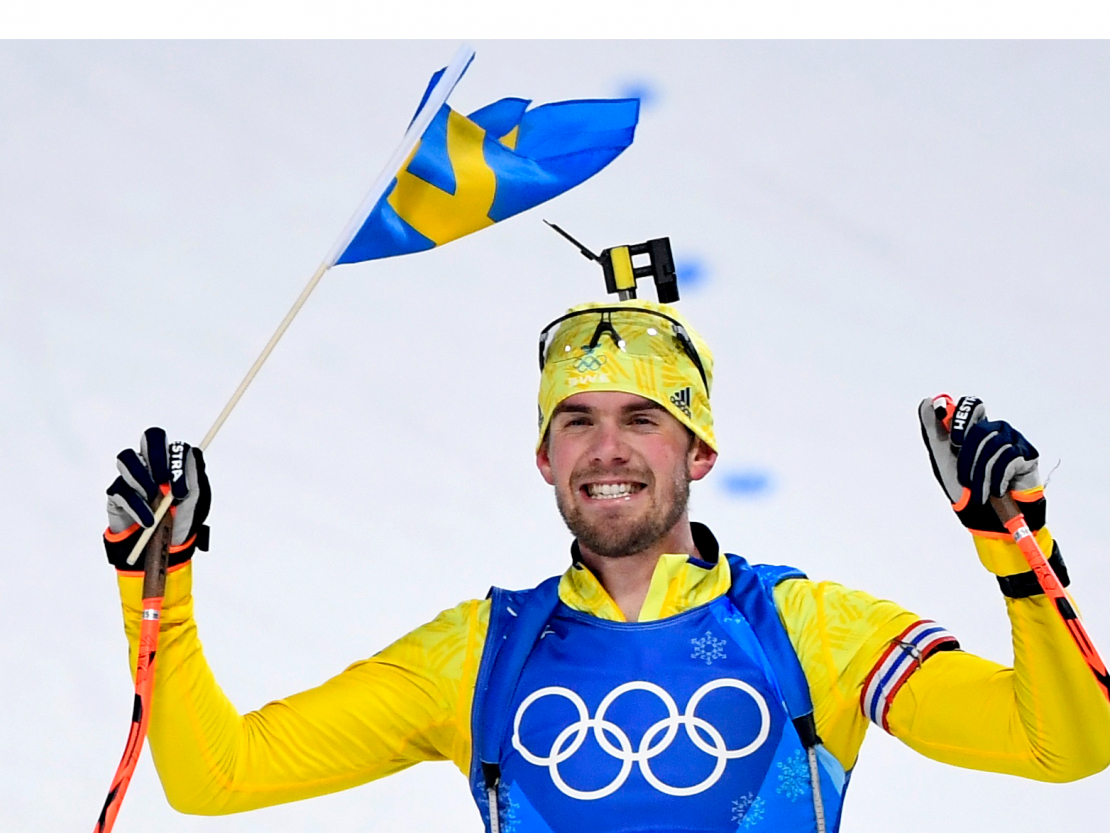 Zviedru biatlonists Frēdriks Lindstrems. Ilustratīvs attēls.