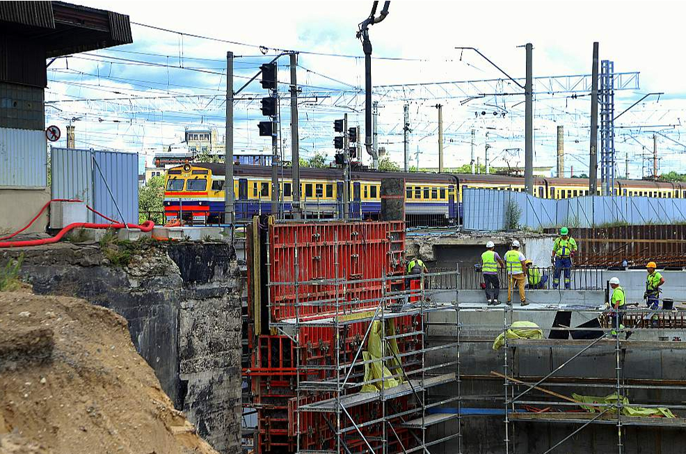 "Rail Baltica" būvdarbi Rīgas Centrālajā dzelzceļa stacijā šovasar.