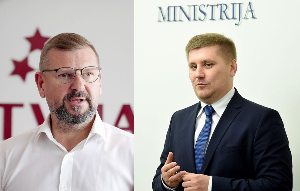 Starp Izglītības un zinātnes ministrijas Sporta departamentu, kuras direktors ir Vladimirs Šteinbergs (pa labi), un Jāņa Buka vadīto Latvijas Olimpisko komiteju valda nesaskaņas par valdes locekļa amatu Latvijas Olimpiskajā vienībā.