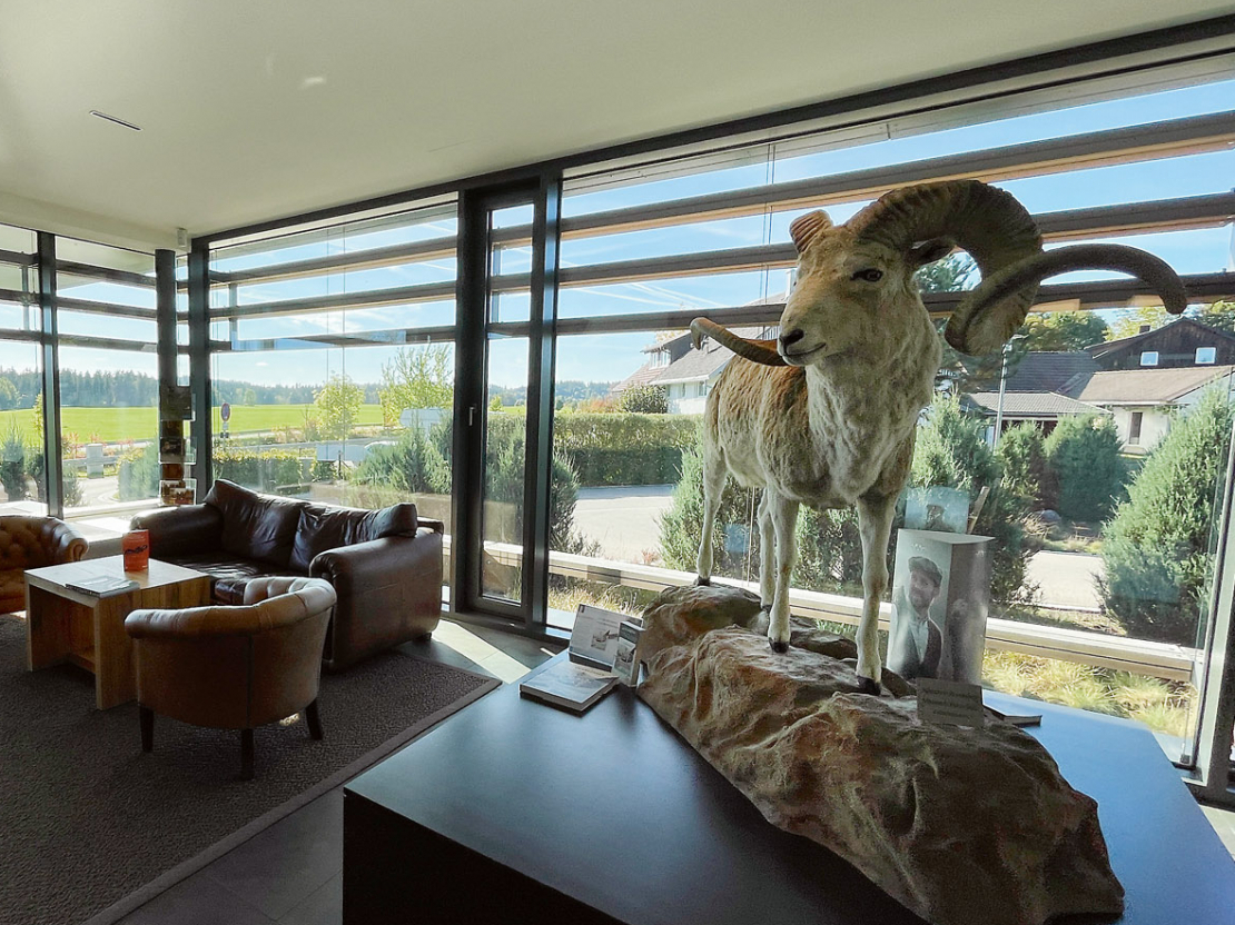 Arī ražotnes priekštelpā viss mednieciskās noskaņās.