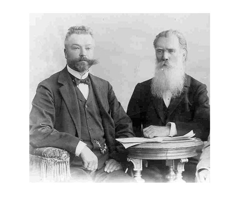 H. Visendorfs un K. Barons 20. gs. sākumā.