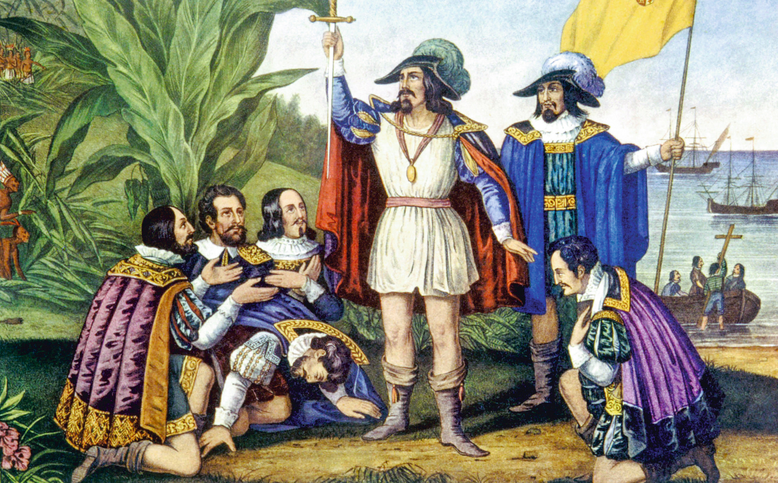 Kolumbs izkāpj krastā, 1492.